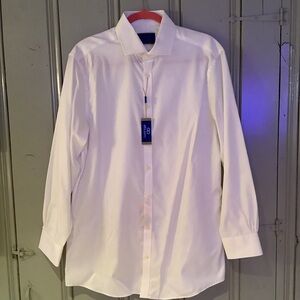 NWT men’s white long sleeve dress shirt